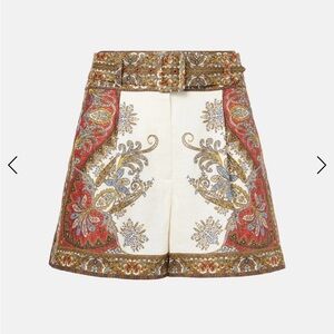 Veronica Beard Hobbes floral linen shorts